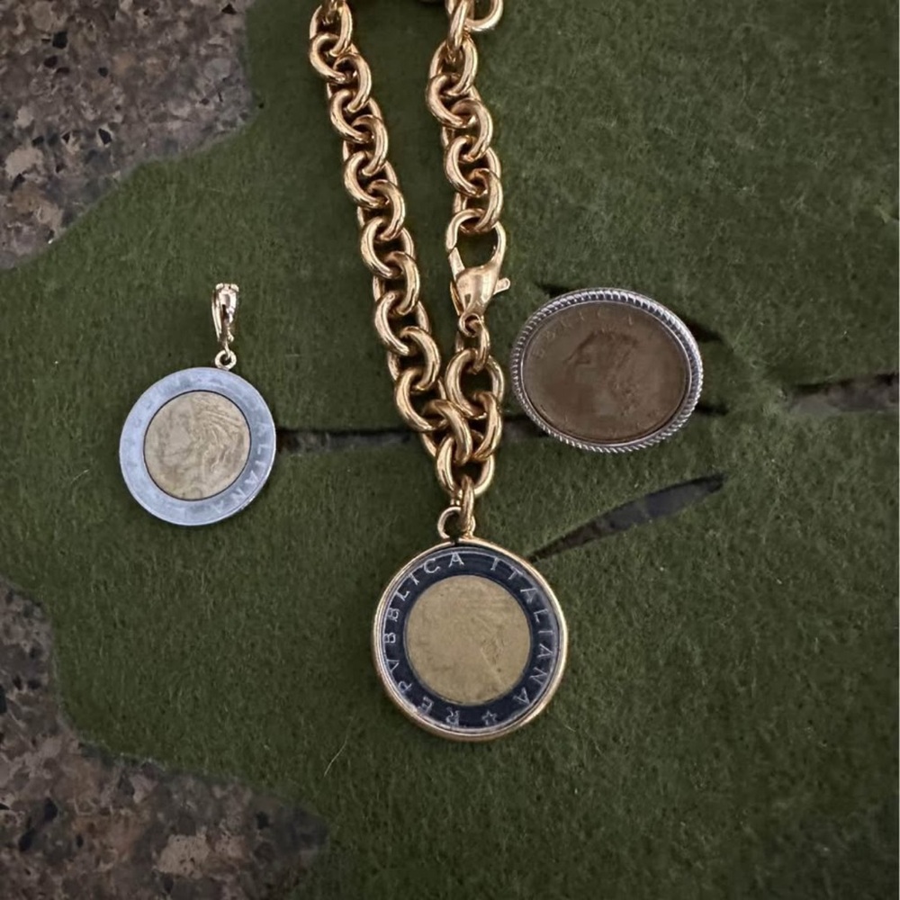 Lira Coin Pendant Set